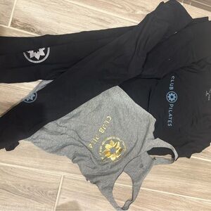 Gray and Black Club Pilates Activewear Set